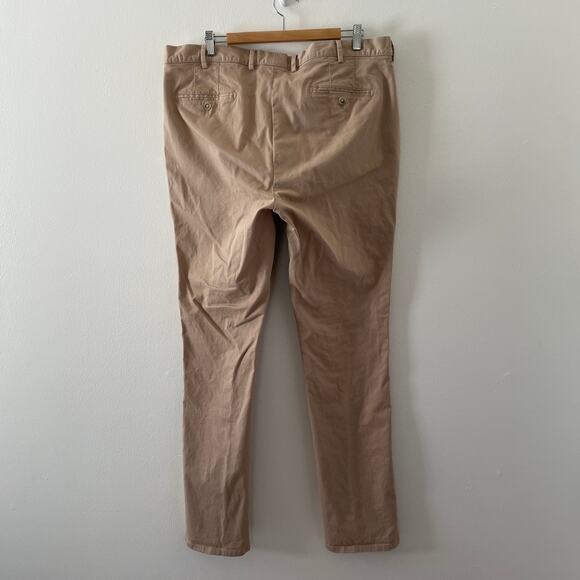 Peter Millar Pants Mens 38 Beige Chino Flat Front Athleisure Basic Casual - Picture 2 of 7